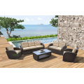 I-5pcs Elegant Outdoor Wicker Patio Garden Sofa Ifenisha